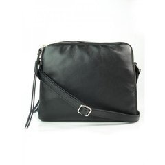 DUŻA  LISTONOSZKA A5 TRZY KOMORY SKÓRZANA TOREBKA CZARNA VP333N