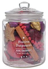 Potpouri w słoiczku z pokrywką wino z żórawiną