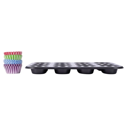 Forma do pieczenia muffinek na muffinki foremki papilotki 12 szt