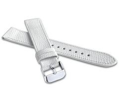 MINET White pasek LIZARD z wzorem jaszczurki z luksusowej skóry Top Grain - 16