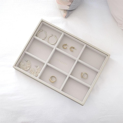 Szkatułka na biżuterię Stackers 9 komorowa classic jasnobeżowa