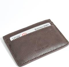 Etui na dowód osobisty Stackers brązowe