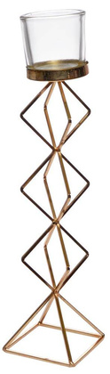 Świecznik metal geometryczny wysoki