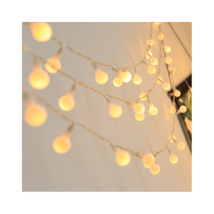 Światełka lampki kulki wewnętrzne/ zewnętrzne 71 LED Białe Ciepłe, 2 tryby LAMP46