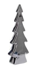 Choinka ceramiczna srebrna średnia