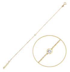 MINET Złota bransoletka z cyrkonią Au 585/1000 0,65g