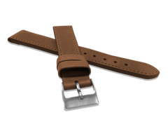 LAVVU Brązowy szyty pasek SPORT z luksusowej skóry Top Grain - 12