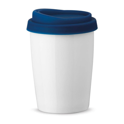 Kubek podróżny 280 ml, biel / granat
