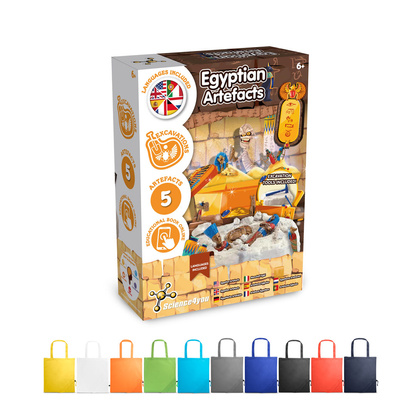 Ancient Egypt Excavation Kit V. Gra edukacyjna dostarczany ze składaną torbą prezentową