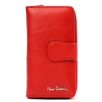 Klasyczny skórzany portfel damski Pierre Cardin