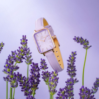 ZEGAREK DAMSKI DANIEL WELLINGTON Quadro Lavender Mop 20mm DW00100637 + BOX (zw521b)