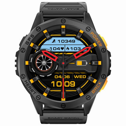 SMARTWATCH MĘSKI GRAVITY GT24-1 - LATARKA, DODATKOWY PASEK  (sg033a)