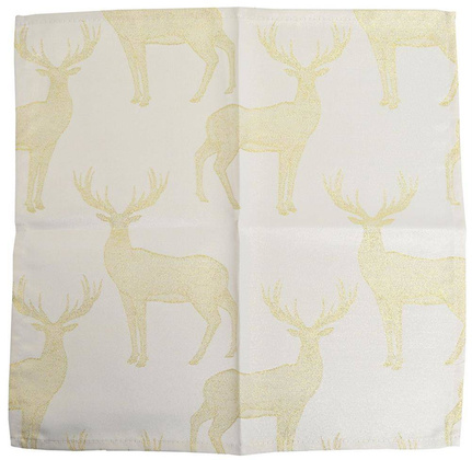 Obrus ze złotymi reniferami 85x85cm