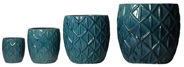 Kpl.4 donic ceramicznych zielonych