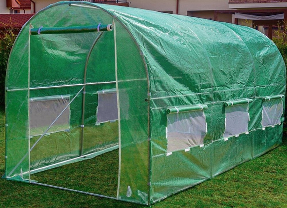 Tunel Foliowy z oknami - 10m2  Zielony