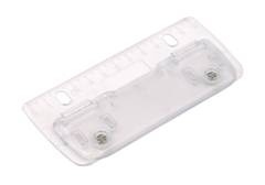 Mini dziurkacz PAGE, transparentny