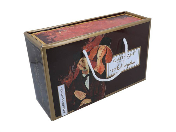 Kpl. 2 filiżanek ze spodkami - A. Modigliani, Kobieta w kapeluszu i Mario Varvogli (CARMANI)