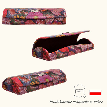 Kolorowe etui na okulary BajuBaj z naturalnej skóry ED107s124