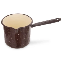 Garnek rondel rondelek emaliowany 1,2 l brązowy