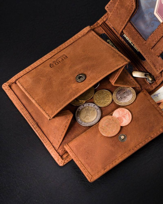 Skórzany portfel męski na dowód rejestracyjny