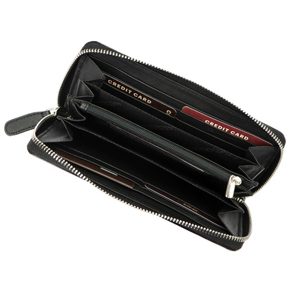 Portfel Damski Skórzany Mato Grosso 0833-602 RFID Czarny