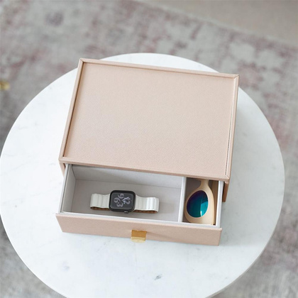 Szkatułka na biżuterię Stackers classic różowa z szufladą