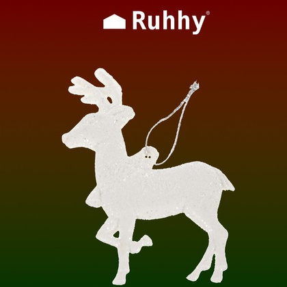 Bombki choinkowe- renifery 9szt. Ruhhy 22517
