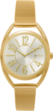 MINET Złoty damski zegarek GOLD MESH