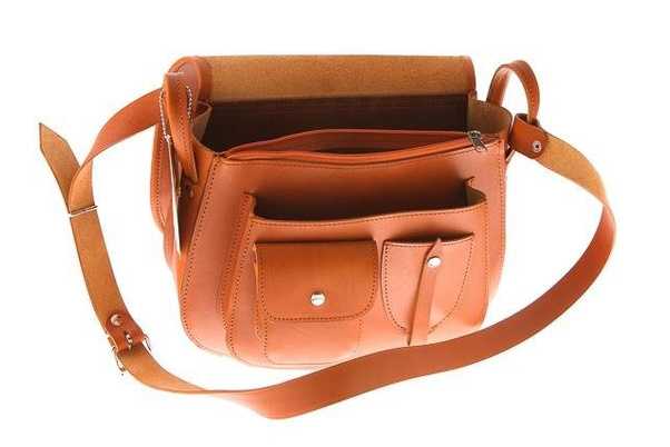 Listonoszka duża torebka KEMER VOOC Vintage P27 Koniak