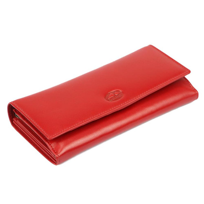 Duży portfel damski skórzany 946 47 RFID Czerwony