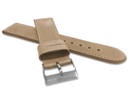 LAVVU Beżowy szyty pasek SPORT z luksusowej skóry Top Grain - 22