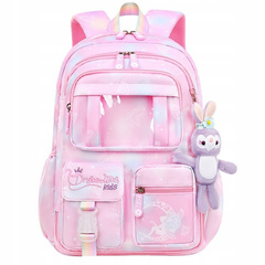 Plecak RAINBOW sweet szkolny uniwersalny kieszonki z maskotką PL159R