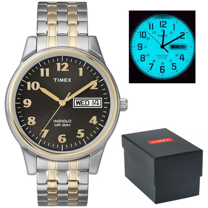 ZEGAREK MĘSKI TIMEX Charles Two-Tone T26481 INDIGLO + BOX