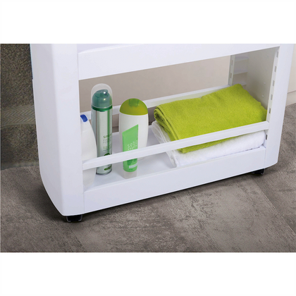 Wielofunkcyjna szafka na kółkach Biała