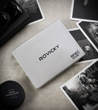 Skórzany portfel męski na karty z systemem rfid