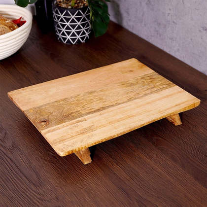 Deska drewniana / taca do serwowania na nóżkach 37x30x4 cm