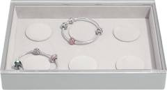 Szkatułka na bransoletki charms Stackers classic kamienna szarość z pokrywką