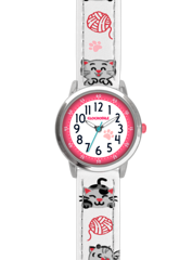 Biały zegarek dla dziewczynek KOT