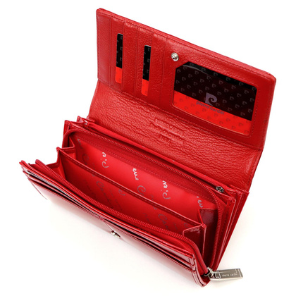 Portfel damski skórzany PIERRE CARDIN 07 SHINY 106 Fuksja