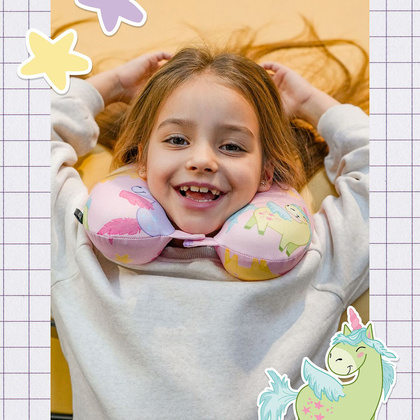 Poduszka podróżna dziecięca PUCCINI PKPP 3C Jednorożce