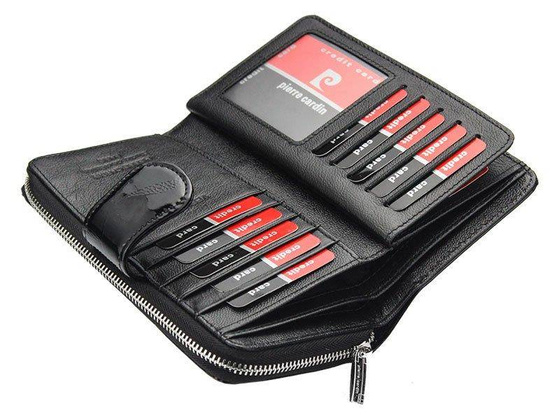 Portfel damski skórzany PIERRE CARDIN 05 LINE 116 Czarny