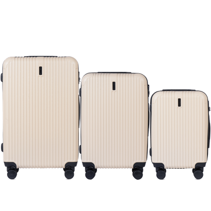 Zestaw 3 walizek WINGS TR059 Dirty White