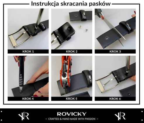 Błyszczący, szeroki pasek męski ze skóry naturalnej 105cm czarny