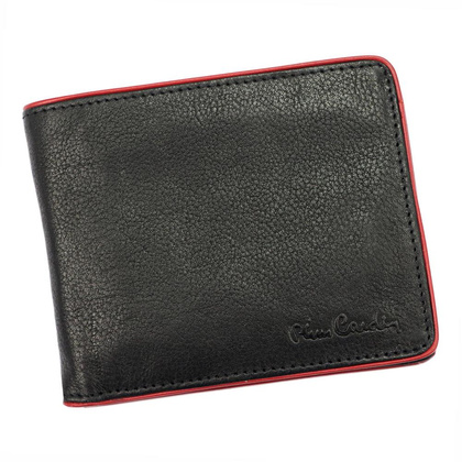 Portfel męski skórzany PIERRE CARDIN YS17 8806 czarny + czerwony