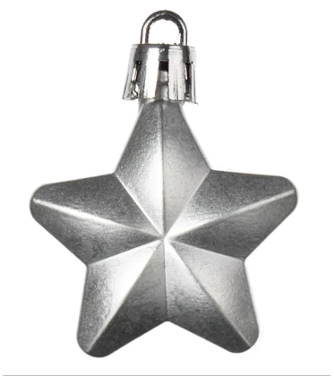 Bombki choinkowe komplet 120 szt. nietłukących plastikowych bombek - Srebrny