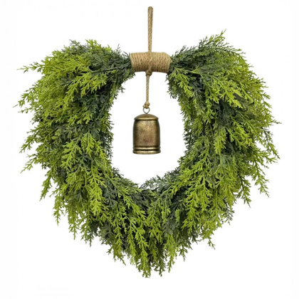 Wianek ozdobny na drzwi, stroik, sztuczna choina jak żywa - wysokość 50 cm WSN31