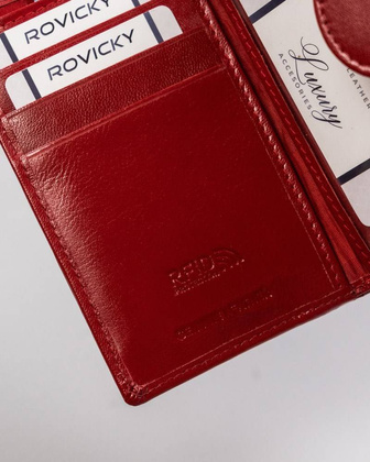 Skórzany portfel damski z systemem rfid protect