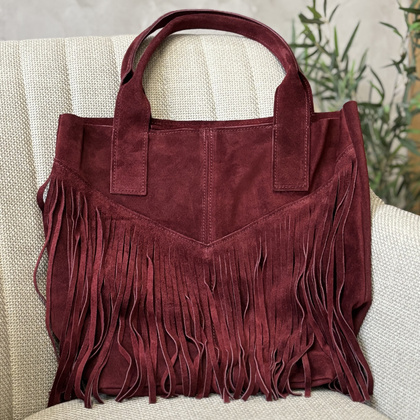 Torebka damska skórzana 25-012 Bordo