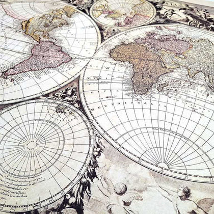 Mapa świata 1686r. - G. Valck reprint - M1686 – Prezent dla historyka