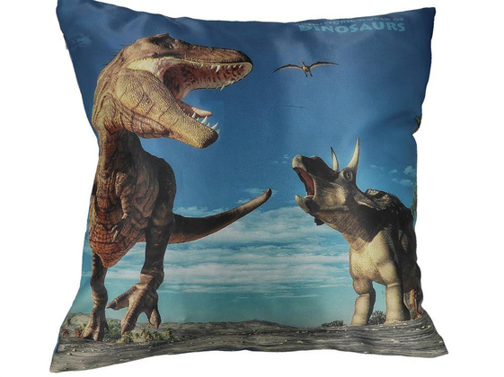 Poduszka z wypełnieniem/suwak - Prehistoric  World of Dinosaurs (CARMANI)